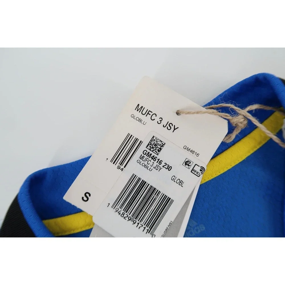 Adidas Mens Small 2021-22 Manchester United Third Soccer Jersey GM4616 Blue NEW‎